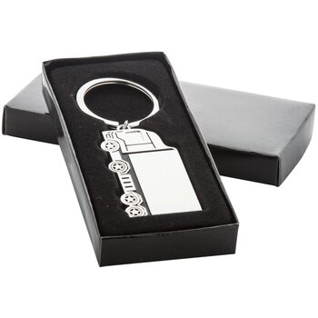 Basset Sleutelhanger, Vrachtwagen. Zilver