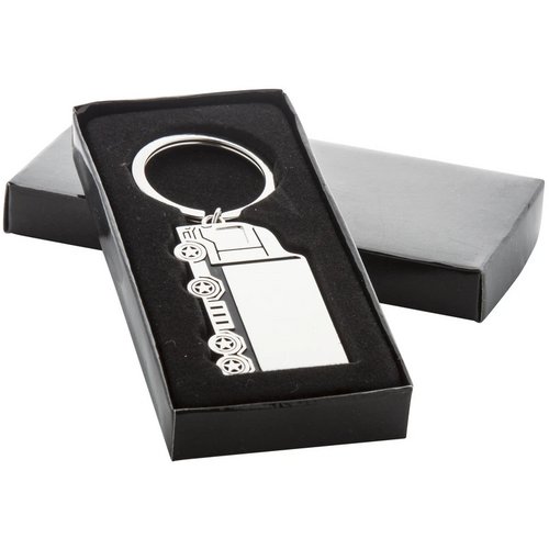 Basset Sleutelhanger, Vrachtwagen. Zilver