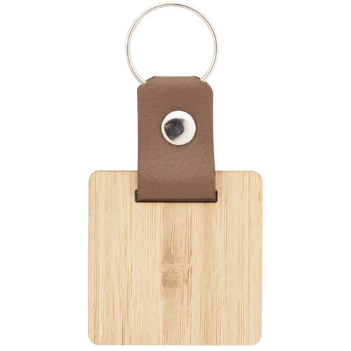Blopp Sleutelhanger, Vierkant Naturel