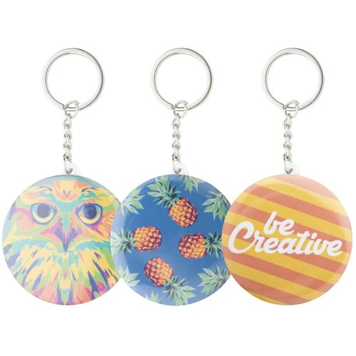 Keybadge Bottle Button Sleutelhanger Met Pin Wit