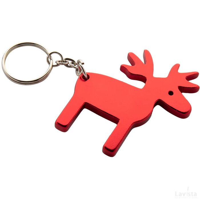 Reinsdyr Sleutelhanger Rood