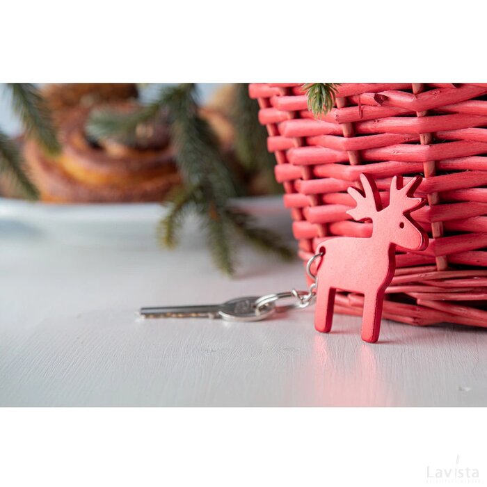 Reinsdyr Sleutelhanger Rood