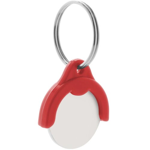 Token Winkelwagenmuntje Sleutelhanger Rood