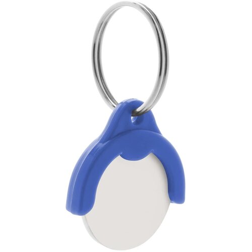 Token Winkelwagenmuntje Sleutelhanger (Kobalt) Blauw