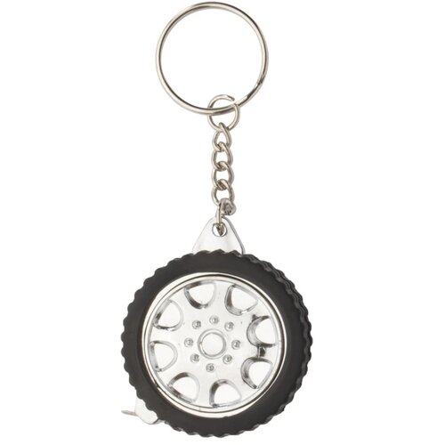 Wheel Sleutelhanger Met Meetlint Zwart