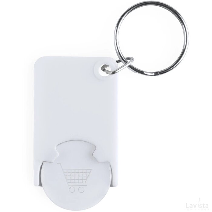 Zabax Munt Sleutelhanger Wit