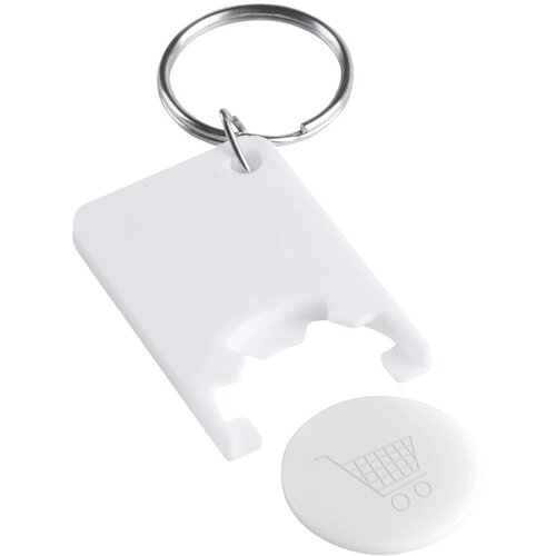 Zabax Munt Sleutelhanger Wit