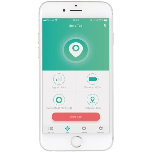 Vierkante keyfinder 2.0 wit