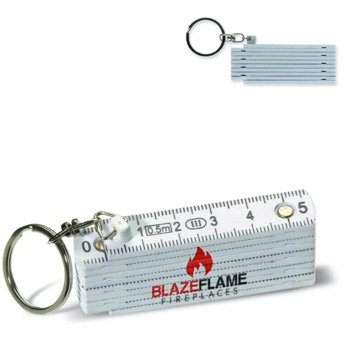 Duimstok Sleutelhanger 0,5 m – Handige Mini Meetlat voor Aan je Sleutelbos