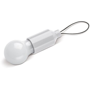 Sleutelhanger gloeilampje wit