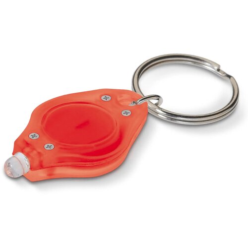 Sleutelhanger lamp frosted rood