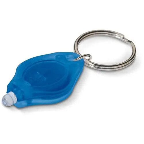 Sleutelhanger lamp frosted donker blauw