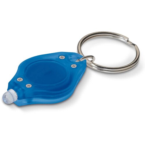 Sleutelhanger lamp frosted donker blauw