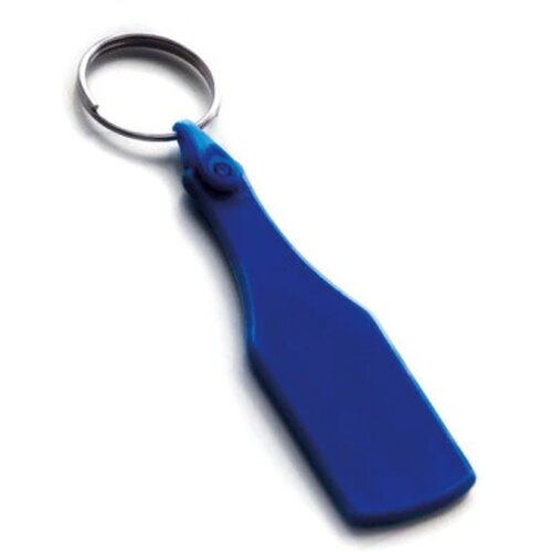 Plastic sleutelhanger “fles” Blauw