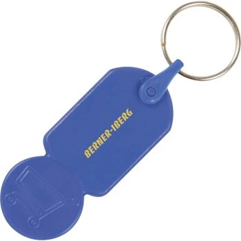 Sleutelhanger winkelwagenmuntje € 0,50 donkerblauw Sleutelhanger winkelwagenmuntje € 0,50 donkerblauw