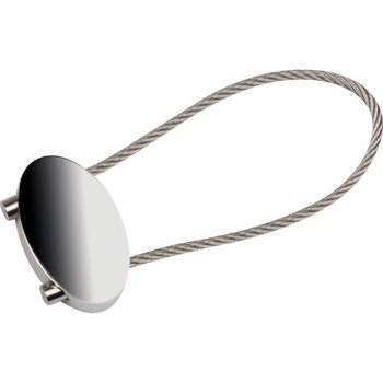 Ovale sleutelhanger grijs silvergrey