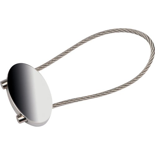 Ovale sleutelhanger grijs silvergrey