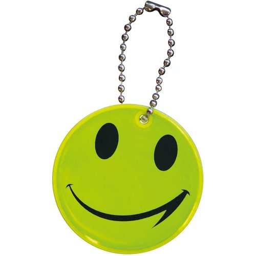 Refelcterende smiley Leno geel