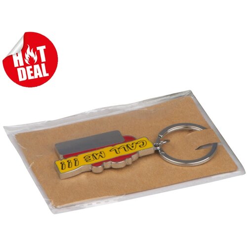 Sleutelhanger Call me rood