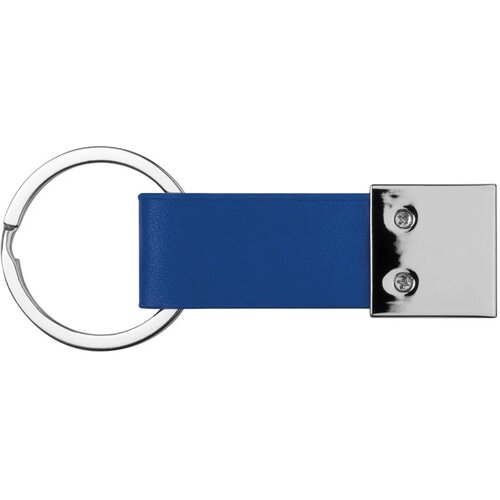 Sleutelhanger met kunstlederen bandje blauw