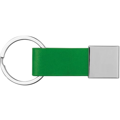 Sleutelhanger met kunstlederen bandje groen
