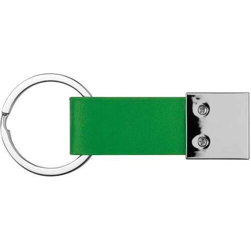 Sleutelhanger met kunstlederen bandje groen