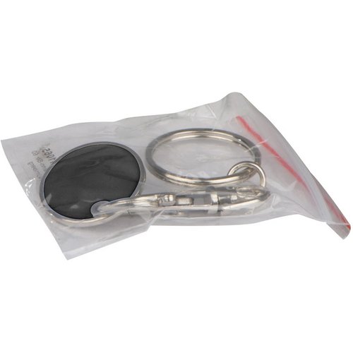 Sleutelhanger met muntje zwart