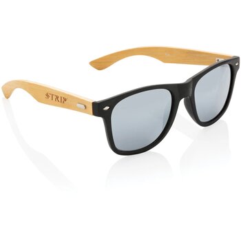 Bamboe en RCS zonnebril van gerecycled plastic zwart