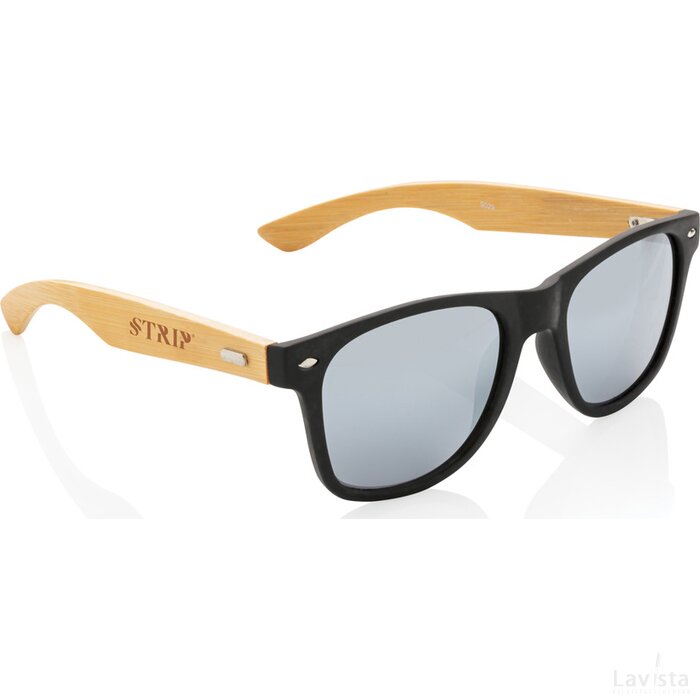 Bamboe en RCS zonnebril van gerecycled plastic zwart