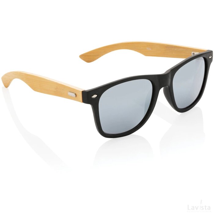 Bamboe en RCS zonnebril van gerecycled plastic zwart