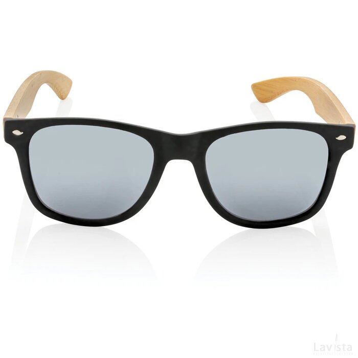 Bamboe en RCS zonnebril van gerecycled plastic zwart
