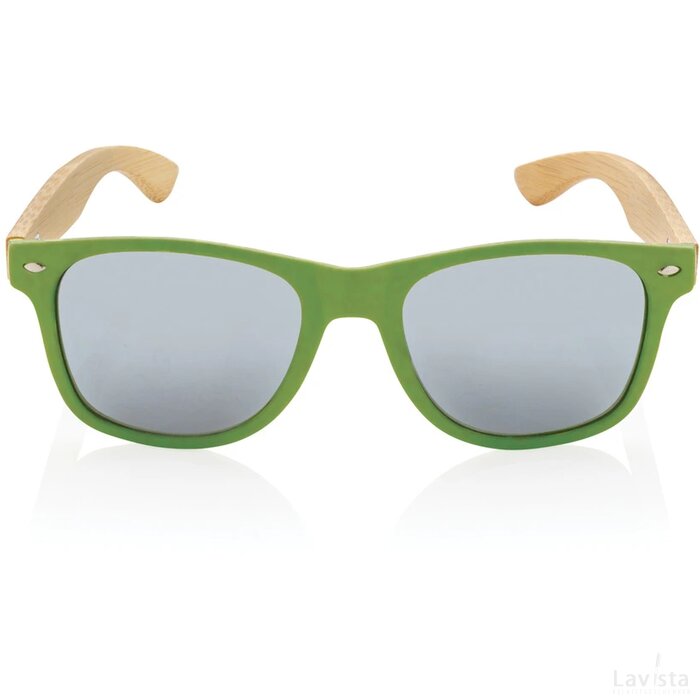 Bamboe en RCS zonnebril van gerecycled plastic groen