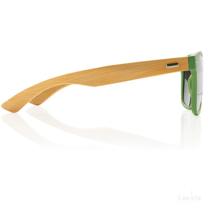 Bamboe en RCS zonnebril van gerecycled plastic groen