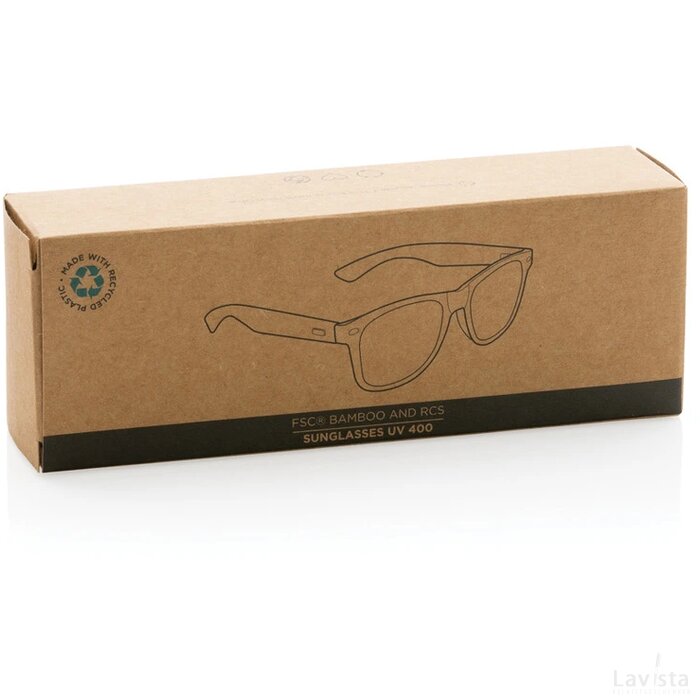 Bamboe en RCS zonnebril van gerecycled plastic groen