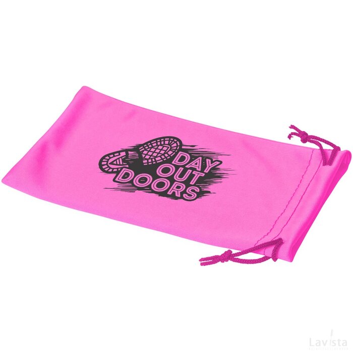 Clean microvezeltasje voor een zonnebril Neon Pink Neon roze