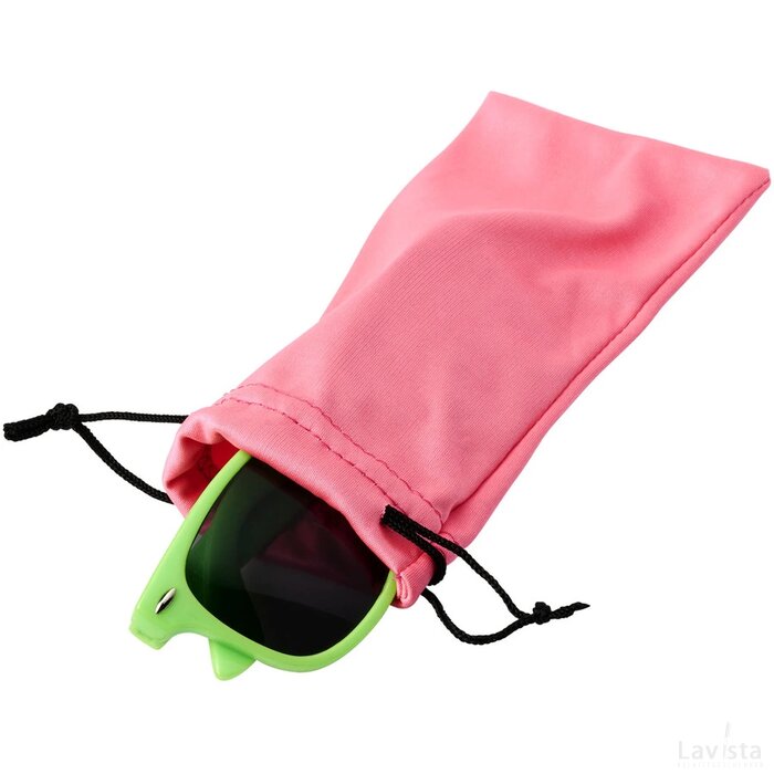 Clean microvezeltasje voor een zonnebril Neon Pink Neon roze