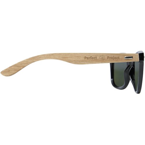 Hiru gespiegelde gepolariseerde zonnebril van rPET/hout in geschenkverpakking Hout