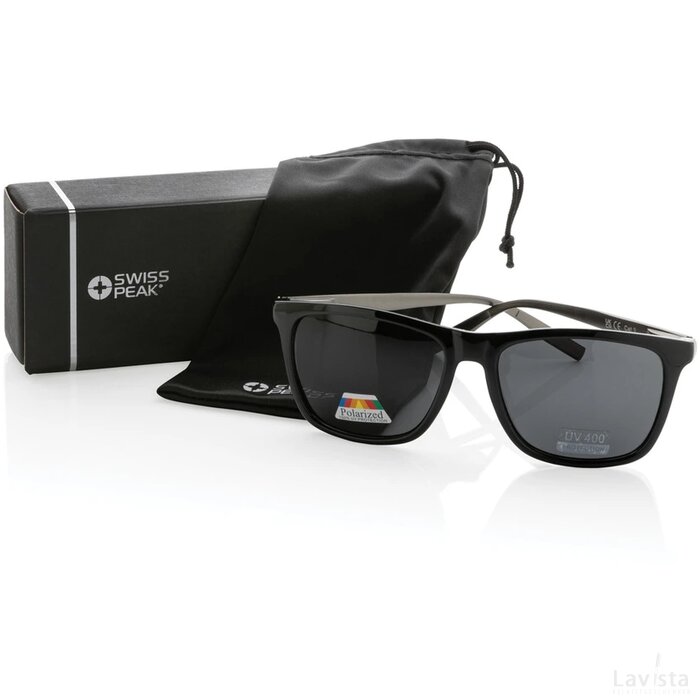 Swiss Peak RCS rplastic gepolariseerde zonnebril zwart