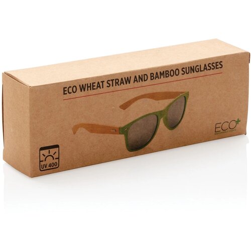 Tarwestro en bamboe zonnebril groen