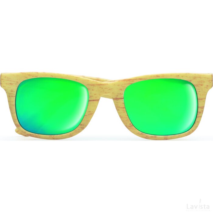 Zonnebril houten look Woodie hout
