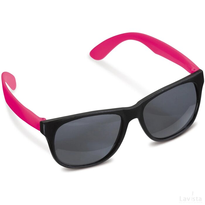 Zonnebril neon UV400 zwart / roze