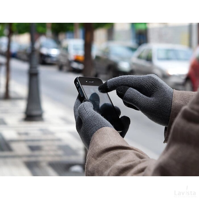 Actium Handschoen Touchscreen Donker Grijs