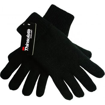 Gebreide Thinsulate Handschoenen Zwart Gebreide Thinsulate Handschoenen Zwart