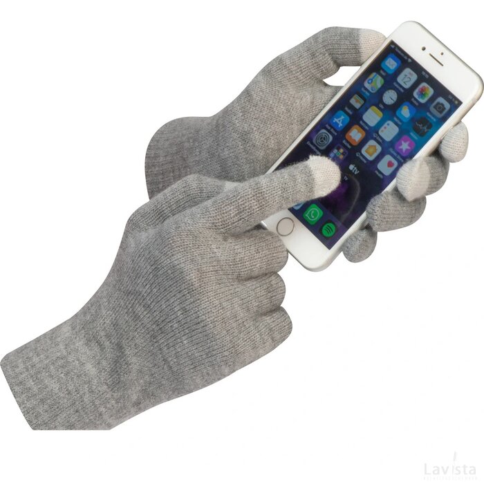 Handschoen van RPET grijs silvergrey