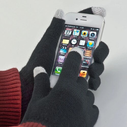 Handschoen voor touchscreen bediening Heilbronn zwart