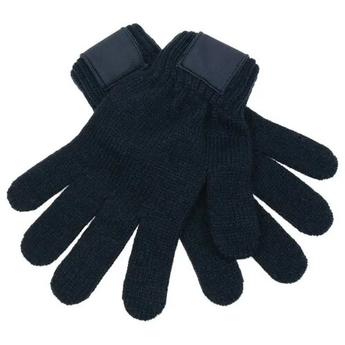 Retro Gebreide Handschoenen Met Label Navy