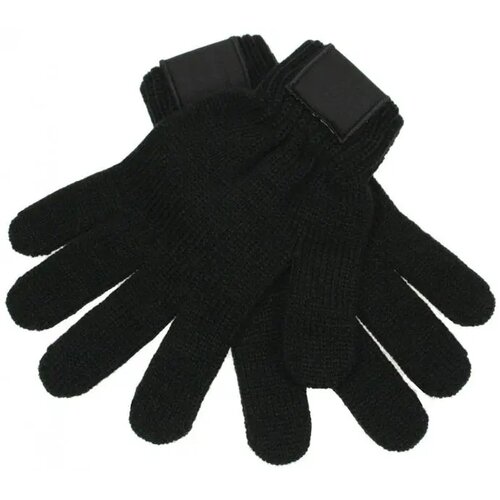 Retro Gebreide Handschoenen Met Label Zwart