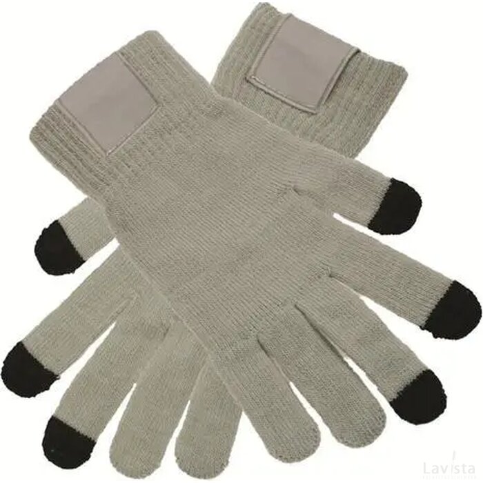 Touchscreen Handschoenen Met Label Grey