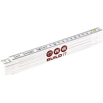 Duimstok 2 meter van glasfiber geijkt volgens EG ijknorm klasse 11 wit Duimstok 2 meter van glasfiber geijkt volgens EG ijknorm klasse 11 wit