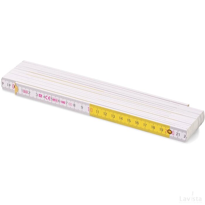 Duimstok 3 meter Block 53 wit/geel